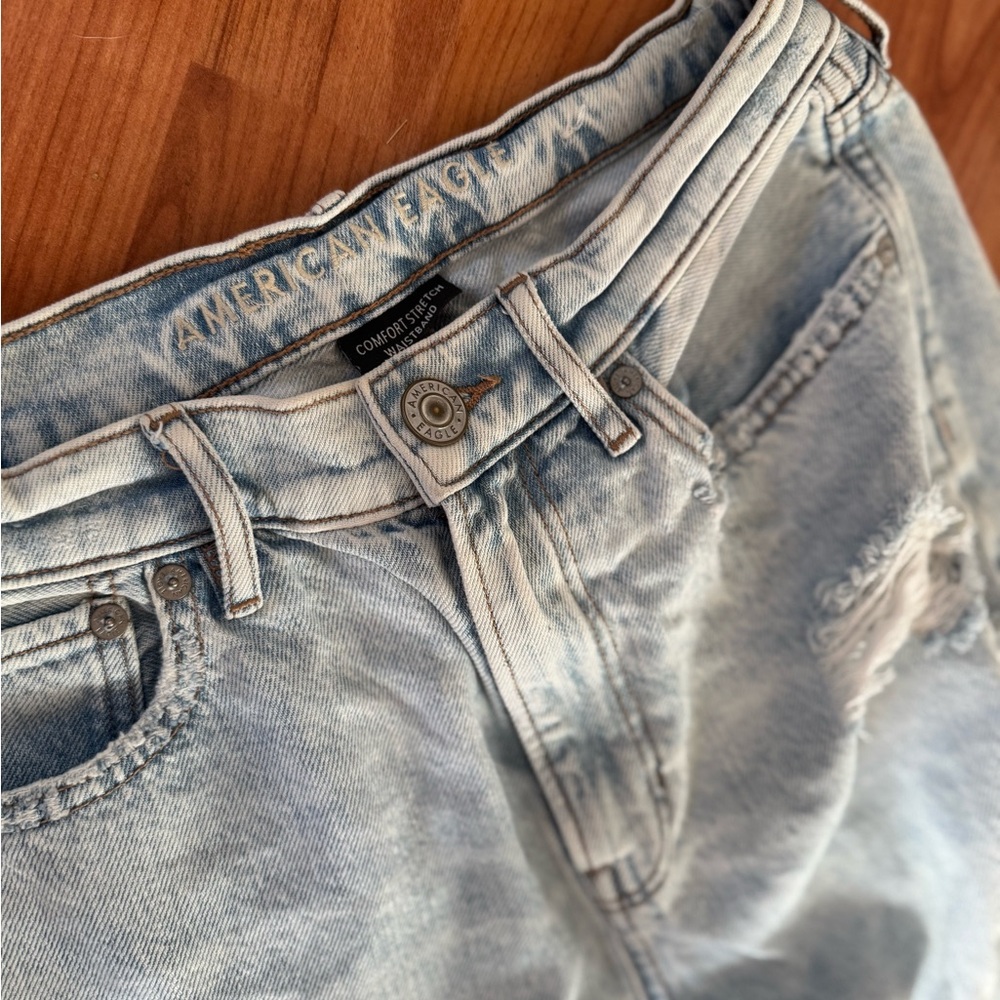 American Eagle Outfitters Light Blue Boyfriend Jeans.